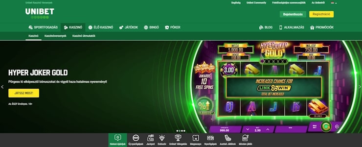 Unibet kaszinó Magyarország